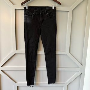 All Saints Grace Cropped Black Jean Size 28